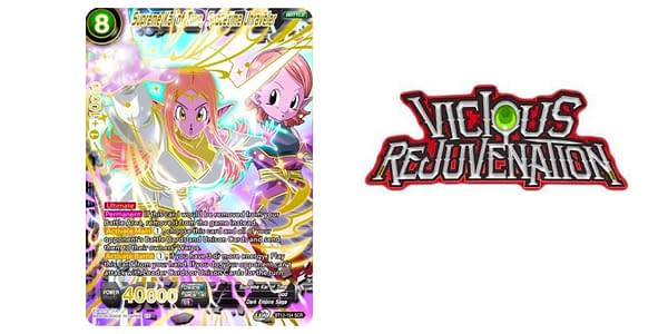 Vicious Rejuvenation SCR and logo. Credit: Dragon Ball Super Card Game
