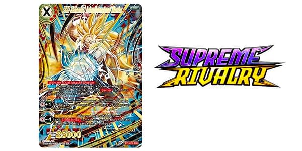 Supreme Rivalry SCR and logo. Credit: Dragon Ball Super Card Game
