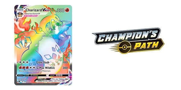 Champion's Path chase card and logo. Credit: Pokémon TCG