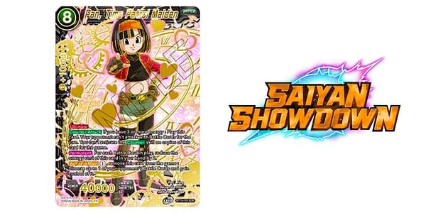 Saiyan Showdown SCR and logo. Credit: Dragon Ball Super Card Game