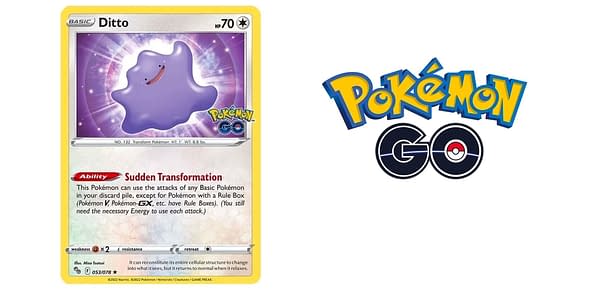 Pokémon GO Ditto holo. Credit: Pokémon TCG