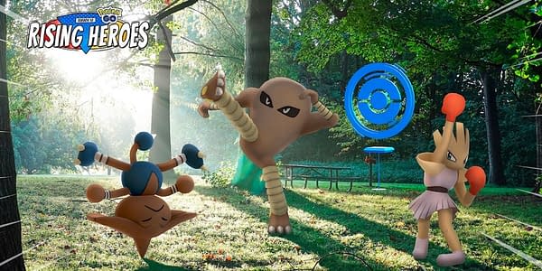 Hitmontop, Hitmonlee, and Hitmonchan in Pokémon GO. Credit: Niantic