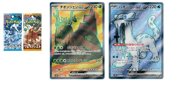 Snow Hazard & Clay Burst cards. Credit: Pokémon TCG