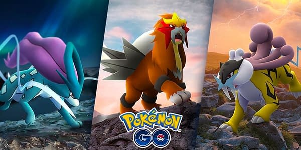 Legendary Beasts of Johto in Pokémon GO. Credit: Niantic