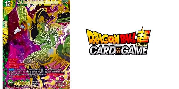 Mythic Booster top card. Credit: Dragon Ball Super Card Game