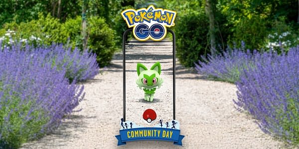 Sprigatito Community Day event graphic in Pokémon GO. Credit: Niantic