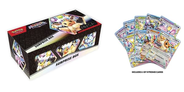 Scarlet & Violet-Prismatic Evolutions Surprise Box. Credit: Pokémon TCG