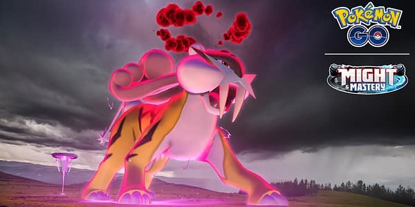 Dynamax Raikou Max Battle Weekend event graphic in Pokémon GO. Credit: Niantic