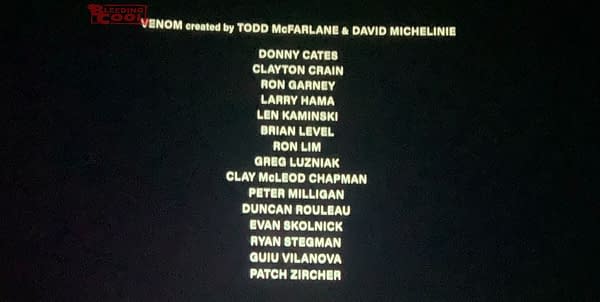 Comic Creators Thanked In The Venom 3: THe LAst Dance Credits