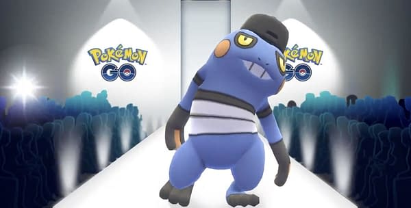 Costumed Croagunk image for Pokémon GO. Credit: Niantic