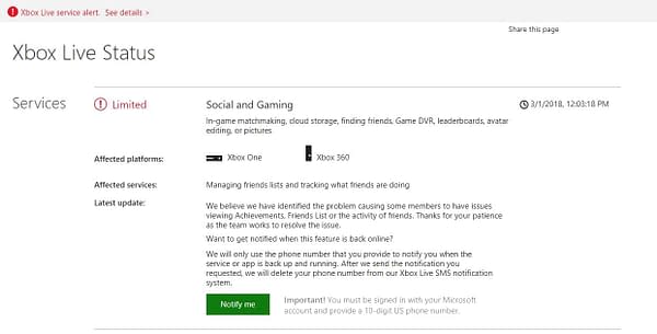 Xbox Live Still Suffering Network Problems Into The Night
