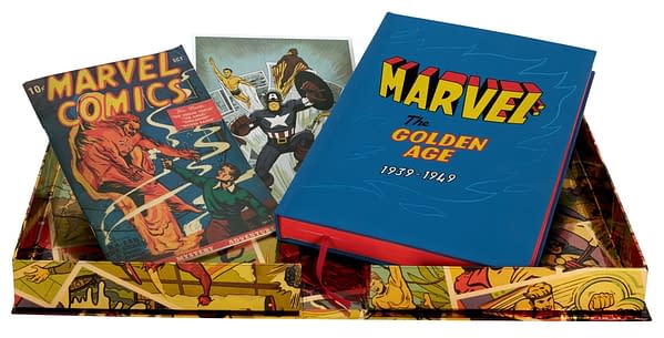 Unboxing the Folio Society Golden Age of Marvel Comics Slipcase Under the Christmas Tree