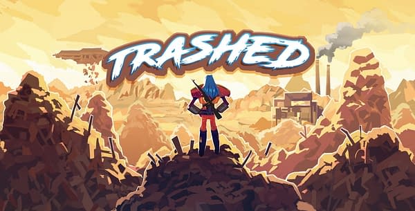 Key art from Trashed, an action-adventure game by independent game studio Crescent Moon Games.