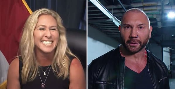 Guardians of the Galaxy star Dave Bautista disagrees with the policies of Republican Congresswoman Marjorie Taylor Greene and also thinks she's inbred.