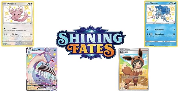 Shining Fates cards and logo. Credit: Pokémon TCG