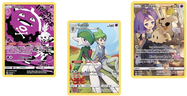 Secret Rare Character Cards of Cosmic Eclipse. Credit: Pokémon TCG