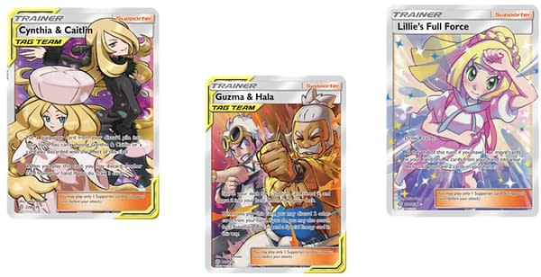 Full Art Trainer Cards of Cosmic Eclipse. Credit: Pokémon TCG