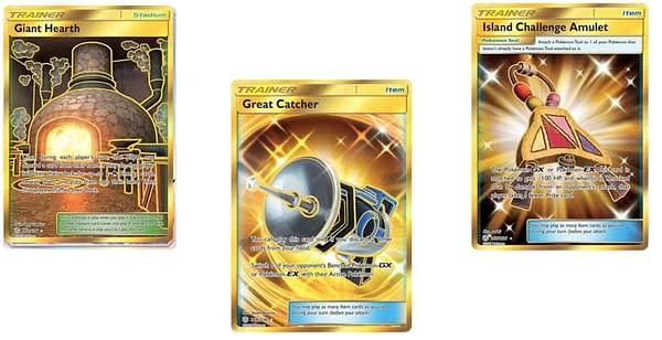 Gold Cards of Cosmic Eclipse. Credit: Pokémon TCG
