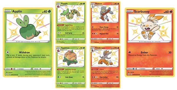 Shiny Pokémon Cards of Shining Fates. Credit: Pokémon TCG