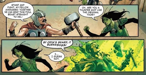 The Deaths of Thor, Captain Marvel, and Captain America - Old Man Quill #4 Preview