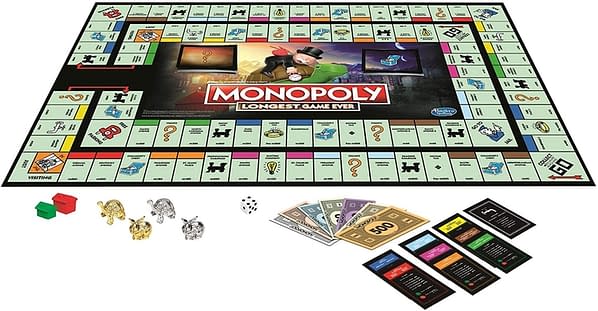 A look at the game board for Monopoly: Longest Game Ever, courtesy of Hasbro.
