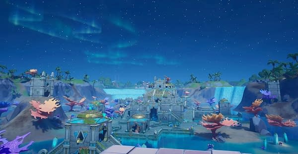A look at Atlantis, also known as Coral Castle, inside the world of Fortnite, courtesy of Epic Games.