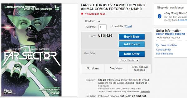 DC Comics' Far Sector #1 Selling for $13 on eBay - is This 5G?