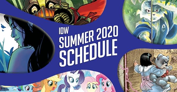 The logo for the IDW Summer 2020 Schedule.
