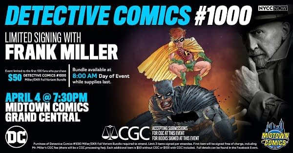 New Yorkers Are Lining Up For Tickets to Get Detective Comics #1000 Signed by Frank Miller Tonight