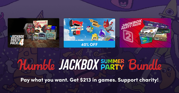 A look at some of the Jackbox Party Packs you can get in this bundle, courtesy of Humble Bundle.