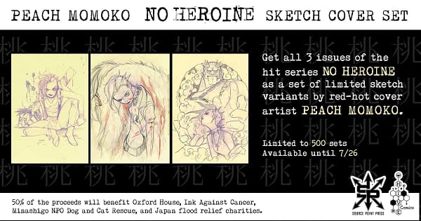 Peach Momoko No Heroine Sketch Variant Sets for Charity.