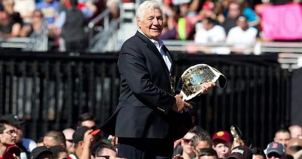 Pat Patterson was the first WWE Intercontinental Champion, courtesy of WWE.