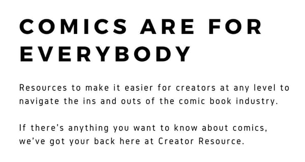 'Creator Resource' Website Aims to Create Community Where Comic Creators Have Each Other's Backs