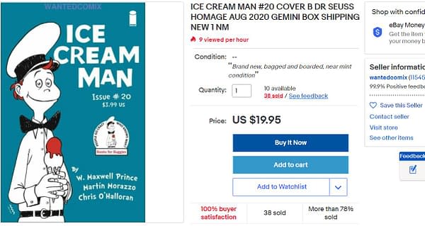 Ice Cream Man: Quarantine Comix Orders Increase Nearly 75%