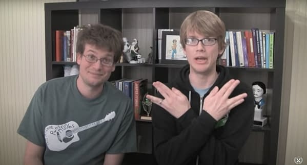 A still from the Vlogbrothers 2009 video How To Be a Nerdfighter: A Vlogbrothers FAQ. Credit: https://www.youtube.com/watch?v=FyQi79aYfxU