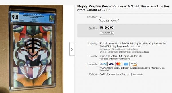 Mighty Morphin Power Rangers/TMNT #3 on eBay.