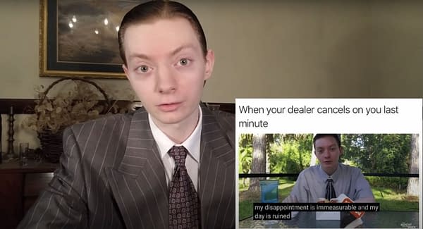 A still from The Report of the Week on YouTube, showing Reviewbrah reacting to a meme. Credit: https://www.youtube.com/watch?v=g0b5DYK_YcI