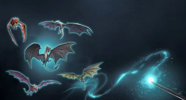 Hungarian Horntail event graphic in Harry Potter: Wizards Unite. Credit: Niantic