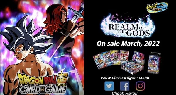 Realm of the Gods graphic. Credit: Dragon Ball Super Card Game