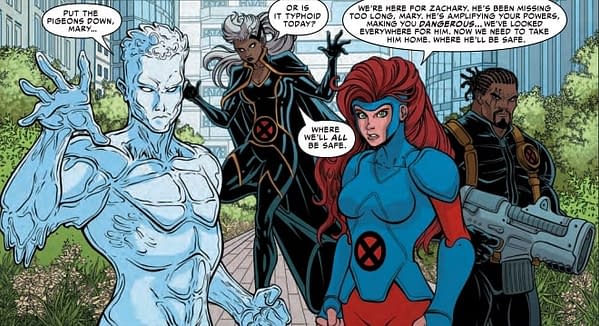 The X-Men Interrupt a Pigeon BBQ in Next Week's Typhoid Fever: X-Men