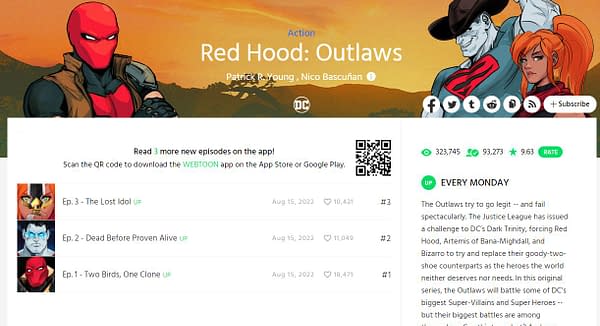 Webtoon Launch DC Comics Red Hood & The Outlaws With Artemis & Bizarro