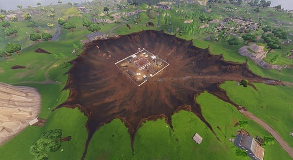 Watch a Group of Fortnite Players Try to Cover Up Dusty Divot