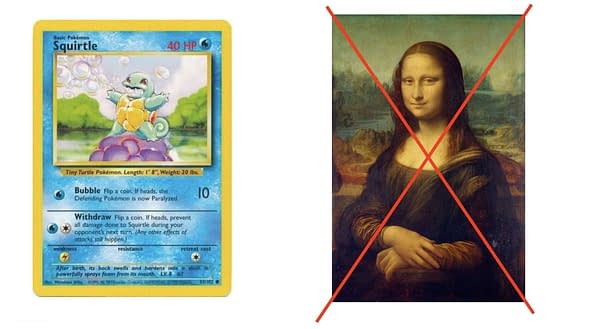 Base Set Squirtle vs. Mona Lisa. Credit: Pokémon TCG