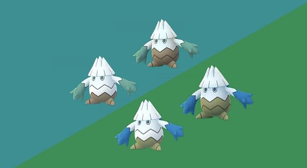 Snover regular and Shiny comparison in Pokémon GO. Credit: Niantic