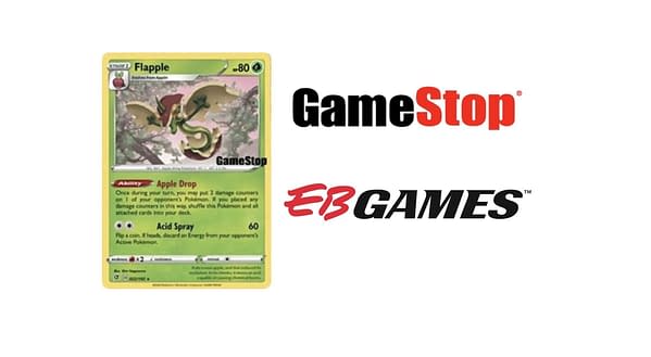 Flapple Pokémon TCG promo. Credit: GameStop and EB Games