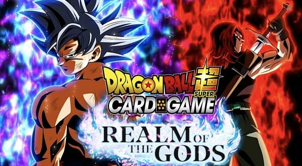 Realm of the Gods graphic. Credit: Dragon Ball Super Card Game