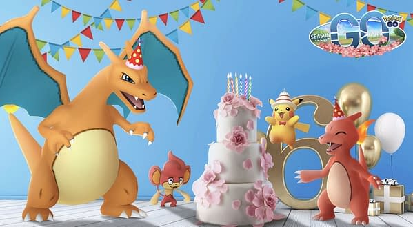 6th Anniversary Event graphic in Pokémon GO. Credit: Niantic