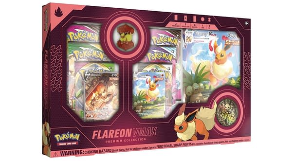 Flareon VMAX Premium Collection. Credit: Pokémon TCG.