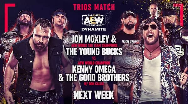 Jon Moxley and The Young Bucks will team up to take on Kenny Omega and the Good Brothers on AEW Dynamite next week, April 7th. Does he have a pair of superkicks in his future?