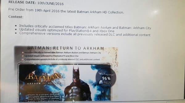 What the Batman Arkham Asylum/City Remaster cover will look like. - Gaming